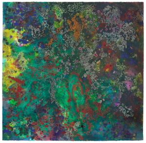 Moana 2023, 139,5x140cm, Acryl auf Aquarelpapier, 2023
