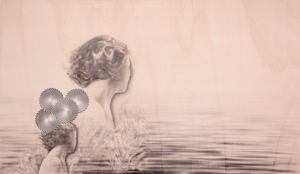 HEMMSCHWELLE, ZEICHNUNG UND COLLAGE, 70 X 120 CM