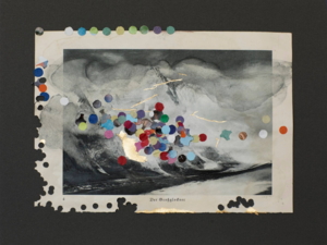 Mein Berg, Mischtechnik auf Buchseiten, Luis Trenker, Meine Berge, 33x39cm, Duo 41x50cm, Quartett 56 x70cm