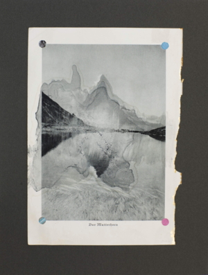 Mein Berg, Mischtechnik auf Buchseiten, Luis Trenker, Meine Berge, 33x39cm, Duo 41x50cm, Quartett 56 x70cm
