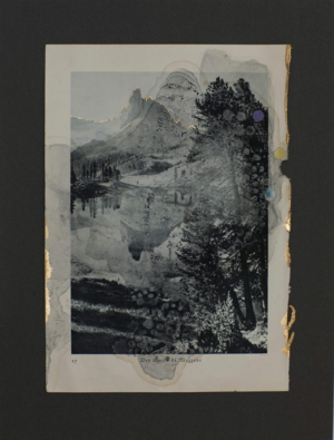 Mein Berg, Mischtechnik auf Buchseiten, Luis Trenker, Meine Berge, 33x39cm, Duo 41x50cm, Quartett 56 x70cm