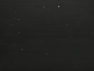NOTTE I, MISCHTECHNIK AUF HOLZ, 27 X 35,5 CM