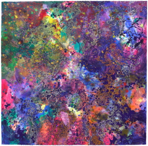 Moana 2023, 139,5x140cm, Acryl auf Aquarelpapier, 2023